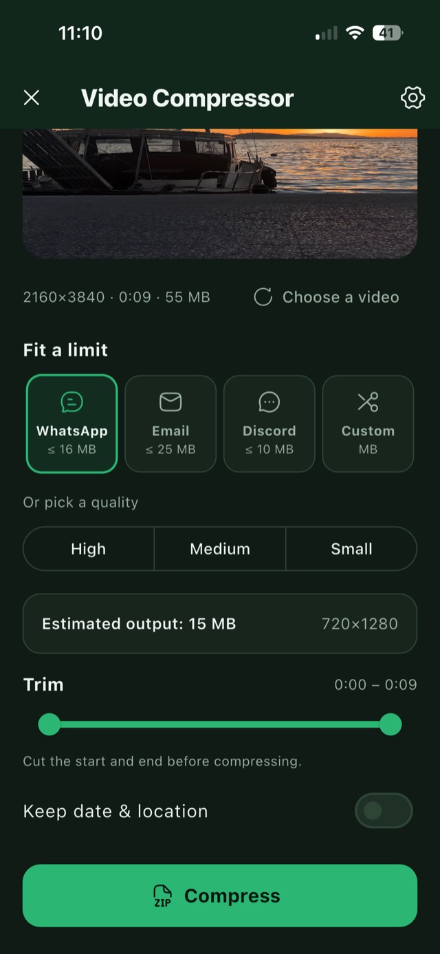 Trim and quality options